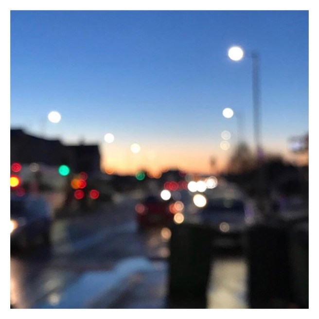 Blurry sunset
