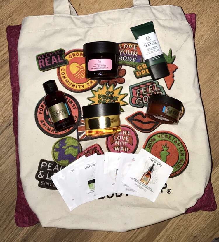 The Body Shop goodie bag