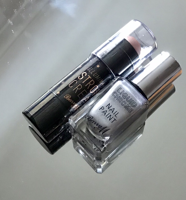 Barry M strobe cream & chrome nail paint