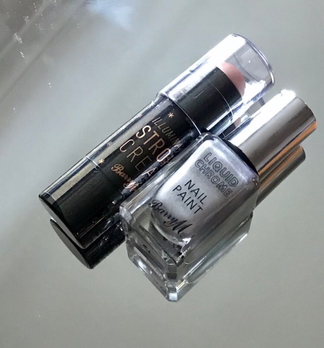 Barry M strobe cream & chrome nail paint