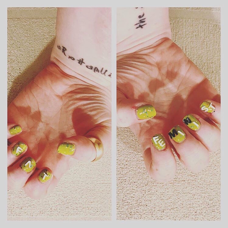 ly h Kerr, fat feminist nail art