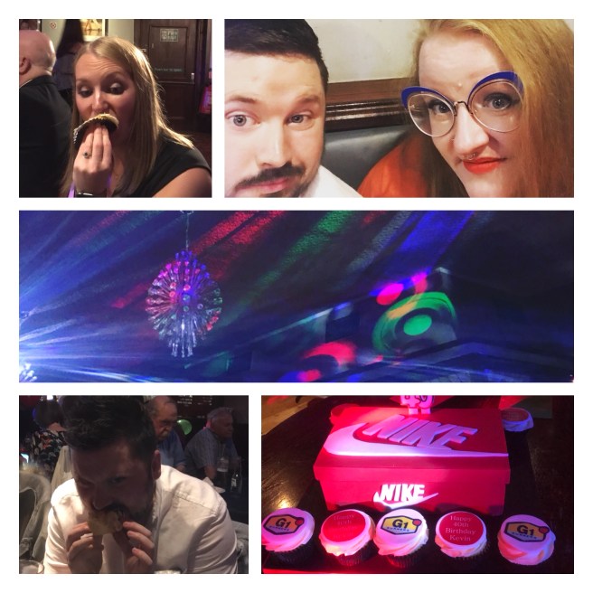 40th birthday cake & lights 