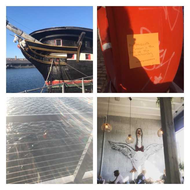 Frigate unicorn, love locks, the white goose, #projectpostit, Dundee 