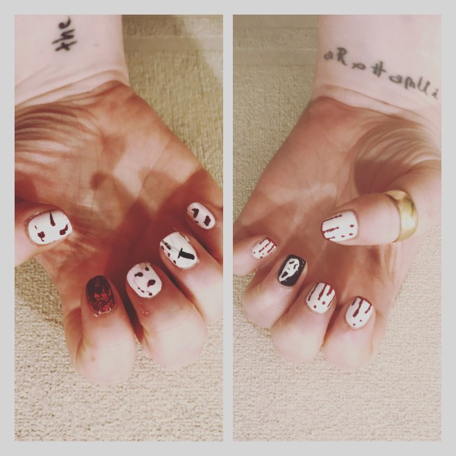 Scream nail art, ly h Kerr