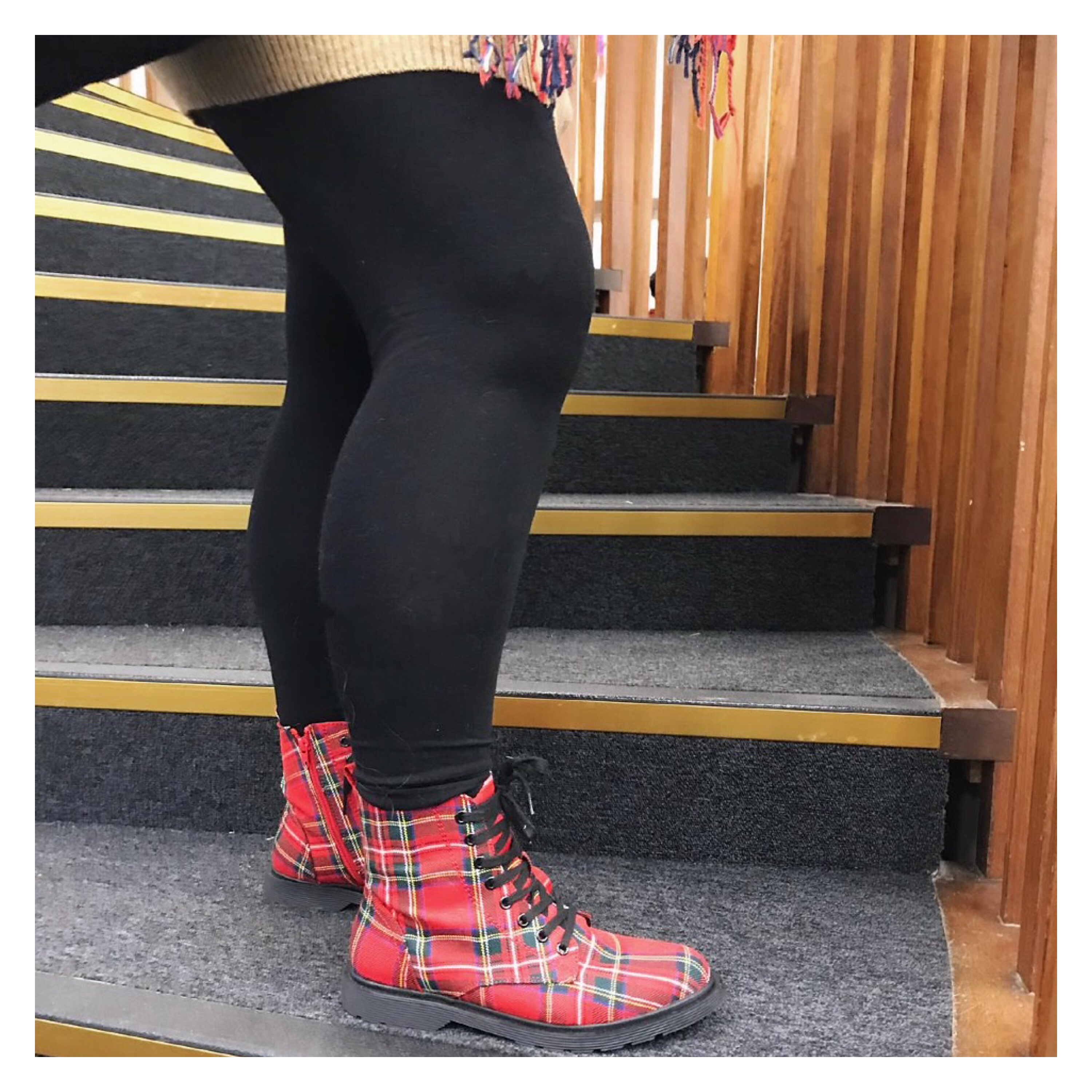 Tartan boots