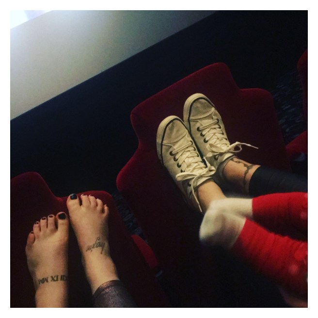 Cinema foot selfie 