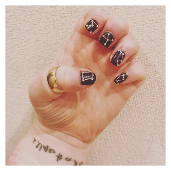 Constellation nail art by ly h Kerr
