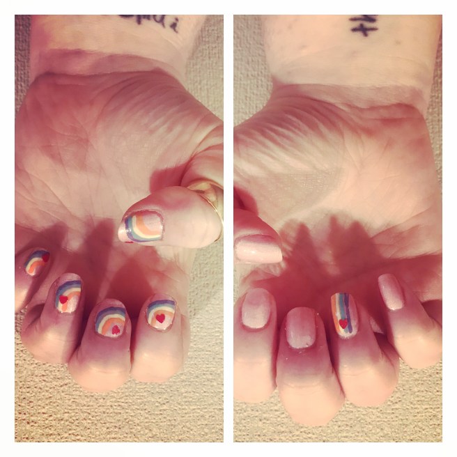 ly h Kerr rainbow nail art