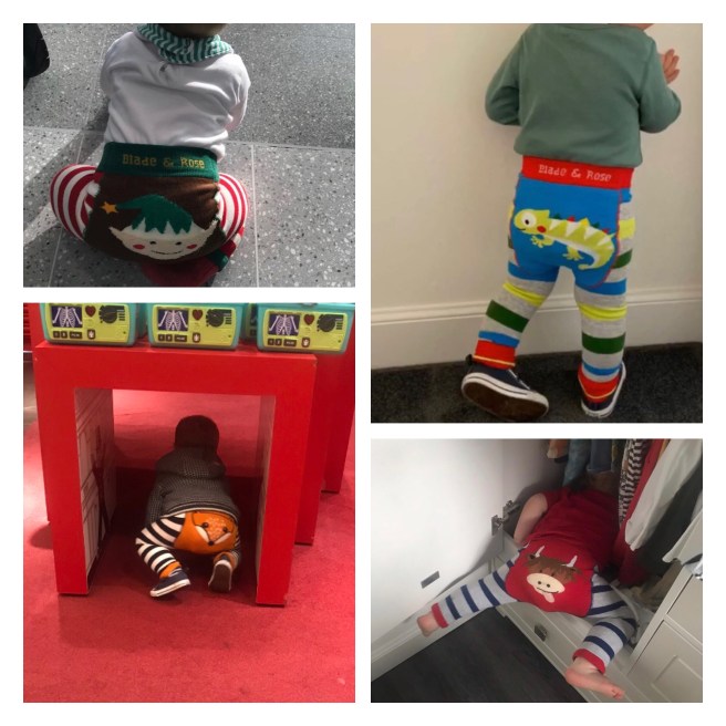 Toddler in blade & rose leggings 