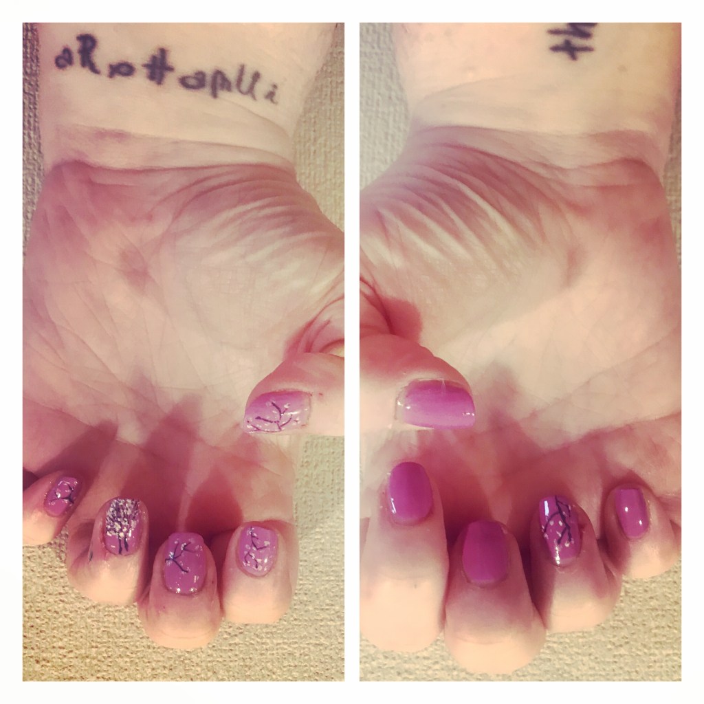 Cherry blossom  nail art 