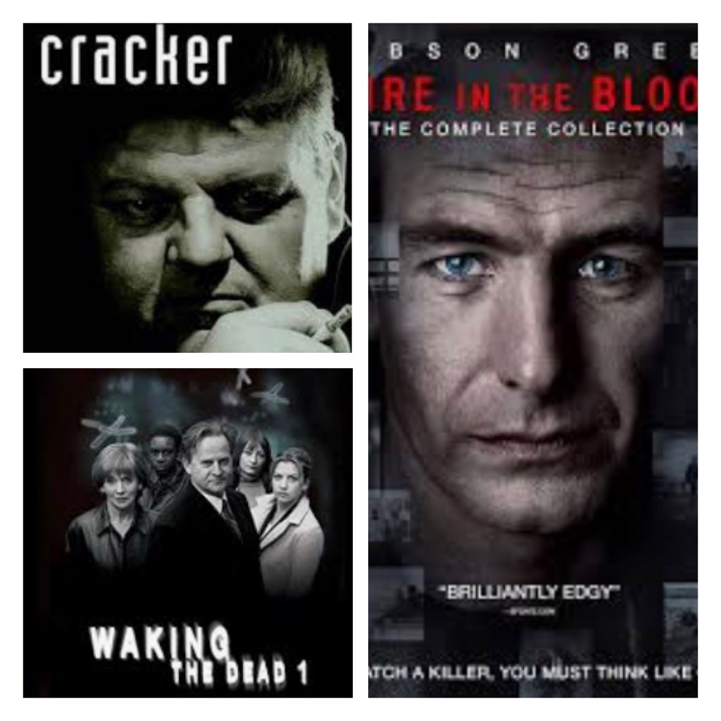 Posters for waking the dead, wire in the blood and cracker 