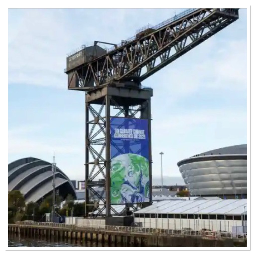 Finnisteon crane, the armadillo & hydro buildings on clydeside