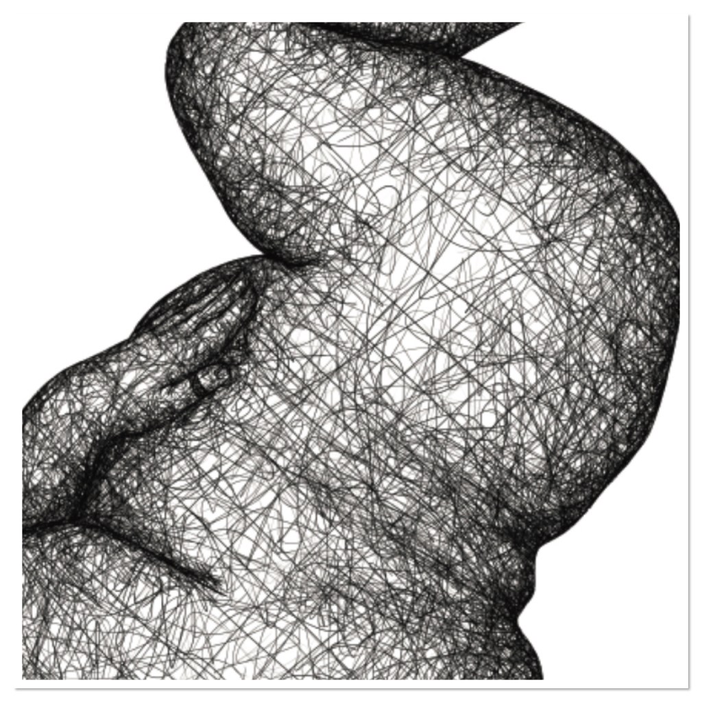 Digital portrait of naked fat body